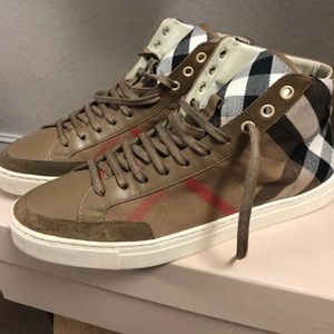 💯% Authentic High Top Burberry Sneakers